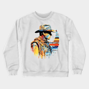 American Cowboy Western Country Tradition Culture Abstract Crewneck Sweatshirt